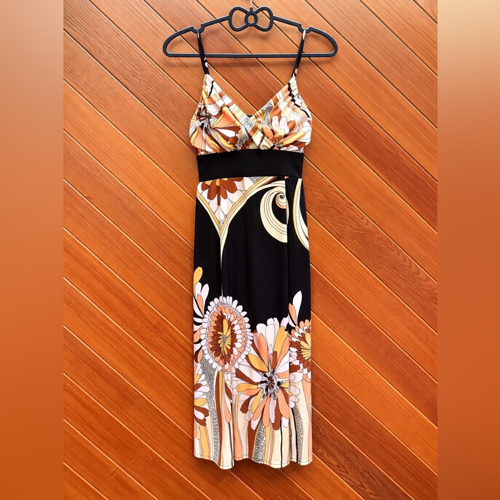 Alyn Paige New York Vintage Multicolour Floral Belted Dress